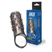 Дымчатая насадка на пенис с выпуклостями - 12 см. - Sex Expert - в Ноябрьске купить с доставкой