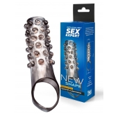 Дымчатая насадка на пенис с выпуклостями - 11 см. - Sex Expert - в Ноябрьске купить с доставкой