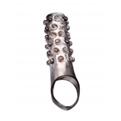 Дымчатая насадка на пенис с выпуклостями - 11 см. - Sex Expert - в Ноябрьске купить с доставкой