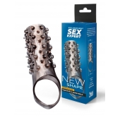 Дымчатая насадка на пенис с шипами и выпуклостями - 12,5 см. - Sex Expert - в Ноябрьске купить с доставкой