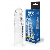 Прозрачная закрытая насадка на член - 15 см. - Sex Expert - в Ноябрьске купить с доставкой