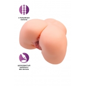 Телесный мастурбатор в форме попки с 2 любовными входами - No Name - в Ноябрьске купить с доставкой