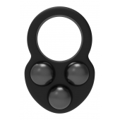 Черное эрекционное кольцо с утяжелителями - Dream Toys - в Ноябрьске купить с доставкой