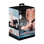 Телесный полый страпон с вибрацией Erection Agents - 24,1 см. - NMC - купить с доставкой в Ноябрьске