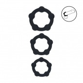 Набор из 3 эрекционных колец Beaded Silicone Cockring Set - Shots Media BV - в Ноябрьске купить с доставкой