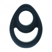 Черное эрекционное кольцо Double Ergo Silicone Cockring - Shots Media BV - в Ноябрьске купить с доставкой