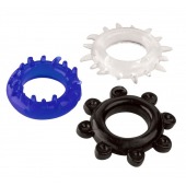 Набор из 3 эрекционных колец разного цвета и рельефа - Boys of Toys - в Ноябрьске купить с доставкой