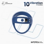 Синее интерактивное эрекционное виброкольцо Rank - Intoyou - в Ноябрьске купить с доставкой