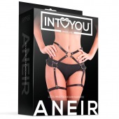 Черные стрепы на бёдра Aneir - Intoyou - купить с доставкой в Ноябрьске