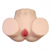 Телесный мастурбатор с 2 любовными отверстиями Olivia - Baile - в Ноябрьске купить с доставкой