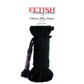 Черная веревка для фиксации Deluxe Silky Rope - 9,75 м. - Pipedream - купить с доставкой в Ноябрьске