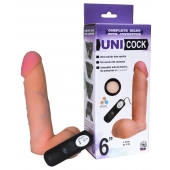 Фаллическая насадка Харнесс UNICOCK 6  с вибрацией - 18 см. - LOVETOY (А-Полимер) - купить с доставкой в Ноябрьске
