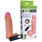 Фаллическая насадка Харнесс UNICOCK 7  с вибрацией - 19 см. - LOVETOY (А-Полимер) - купить с доставкой в Ноябрьске