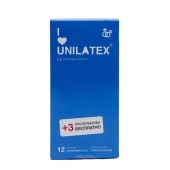 Классические презервативы Unilatex Natural Plain - 12 шт. + 3 шт. в подарок - Unilatex - купить с доставкой в Ноябрьске