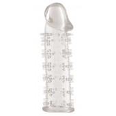 Гелевая прозрачная насадка с шипами - 12 см. - Toyfa Basic - в Ноябрьске купить с доставкой