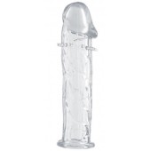 Гладкая прозрачная насадка с усиками под головкой - 12,5 см. - Toyfa Basic - в Ноябрьске купить с доставкой