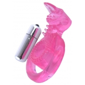 Розовая вибронасадка со стимулятор клитора   Язычок - Toyfa Basic - в Ноябрьске купить с доставкой