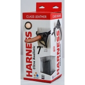 Насадка-фаллоимитатор на кожаных трусиках Harness Ultra Realistic 7  - 18 см. - LOVETOY (А-Полимер) - купить с доставкой в Ноябрьске