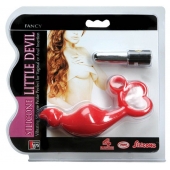 Красный силиконовый стимулятор с вибропулей на ручке - Dream Toys