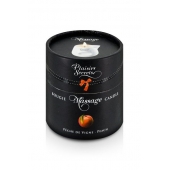 Массажная свеча с ароматом персика Bougie Massage Gourmande Pêche - 80 мл. - Plaisir Secret - купить с доставкой в Ноябрьске