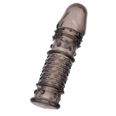 Дымчатая закрытая насадка ToyFa XLover с чешуйками и пупырышками - 13,5 см. - ToyFa - в Ноябрьске купить с доставкой