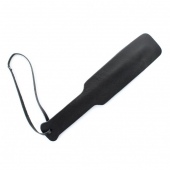 Чёрная кожаная пхопушка - 30,5 см. - БДСМ Арсенал - купить с доставкой в Ноябрьске