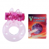 Розовое эрекционное виброкольцо с котом - Baile - в Ноябрьске купить с доставкой