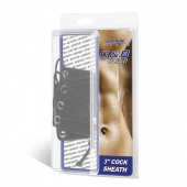 Чёрная утяжка на пенис со шнуровкой 100% PVC STRAP WITH METAL SNAP - BlueLine - в Ноябрьске купить с доставкой