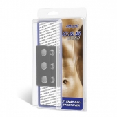 Чёрная утяжка на кнопках 100% PVC STRAP WITH METAL SNAP - BlueLine - купить с доставкой в Ноябрьске