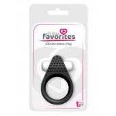 Чёрное эрекционное кольцо LIT-UP SILICONE STIMU RING 1 BLACK - Dream Toys - в Ноябрьске купить с доставкой