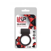 Чёрное эрекционное виброкольцо LIT-UP SILICONE STIMU RING 3 BLACK - Dream Toys - в Ноябрьске купить с доставкой