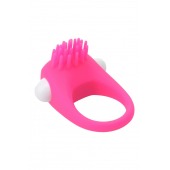 Розовое эрекционное кольцо с щеточкой LIT-UP SILICONE STIMU RING 5 - Dream Toys - в Ноябрьске купить с доставкой