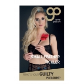 Пластиковая метелочка с красными пёрышками Small Feather Tickler - 32 см. - Blush Novelties - купить с доставкой в Ноябрьске