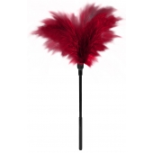 Пластиковая метелочка с красными пёрышками Small Feather Tickler - 32 см. - Blush Novelties - купить с доставкой в Ноябрьске