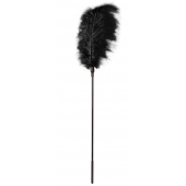 Стек с большим чёрным пером Large Feather Tickler - 65 см. - Blush Novelties - купить с доставкой в Ноябрьске