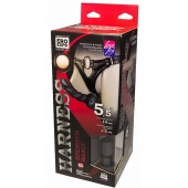 Пояс харнесс премиум класса WOMAN SIMPLEX(S) с 3 черными насадками - LOVETOY (А-Полимер) - купить с доставкой в Ноябрьске