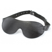 Маска на глаза из гладкой кожи - БДСМ Арсенал - купить с доставкой в Ноябрьске