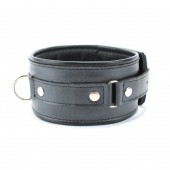 Ошейник из гладкой кожи - БДСМ Арсенал - купить с доставкой в Ноябрьске