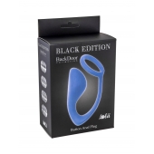 Синее эрекционное кольцо с анальной пробкой Button Anal Plug - Lola Games - в Ноябрьске купить с доставкой