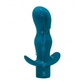 Бирюзовая анальная пробка с вибрацией Satisfaction - 11,5 см. - Lola Games