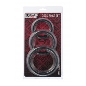 Набор из 3 чёрных эрекционных колец - ToyFa - в Ноябрьске купить с доставкой