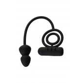Чёрное эрекционное кольцо с вибропулькой и анальным хвостом - Erotist Adult Toys - в Ноябрьске купить с доставкой