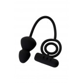 Чёрное эрекционное кольцо с вибростимулятором и анальным хвостом - Erotist Adult Toys - в Ноябрьске купить с доставкой