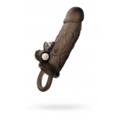 Чёрная насадка на пенис Toyfa XLover с вибрацией - ToyFa - в Ноябрьске купить с доставкой