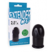 Чёрный латексный удлинитель пениса 2.5 in - Sitabella - в Ноябрьске купить с доставкой