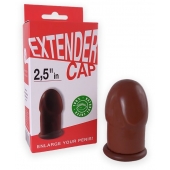Коричневый латексный удлинитель пениса 2.5 in - Sitabella - в Ноябрьске купить с доставкой
