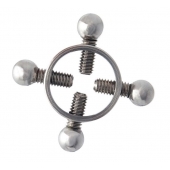 Серебристые зажимы для сосков на винтах - ToyFa - купить с доставкой в Ноябрьске