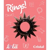 Чёрное эрекционное кольцо Rings Cristal - Lola Games - в Ноябрьске купить с доставкой