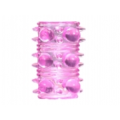 Розовая насадка на пенис Rings Armour - Lola Games - в Ноябрьске купить с доставкой