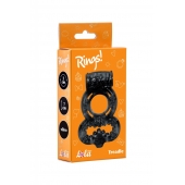 Чёрное эрекционное кольцо Rings Treadle с подхватом - Lola Games - в Ноябрьске купить с доставкой